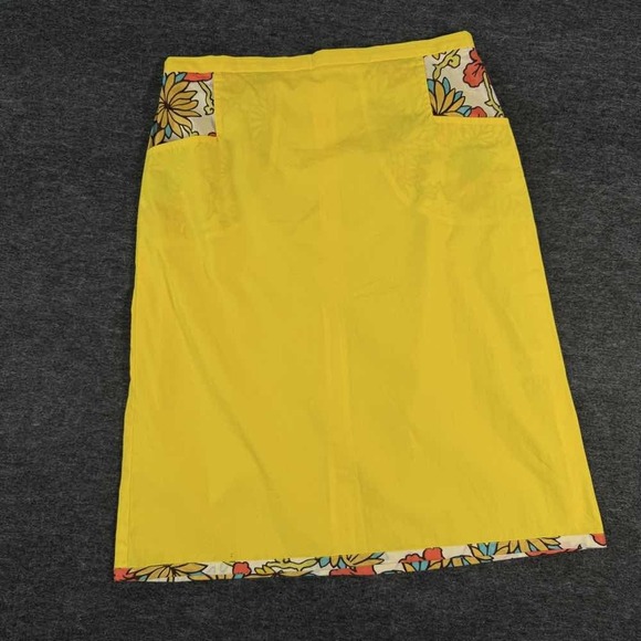 Dresses & Skirts - HADU Yellow Floral 70s style skirt size 4